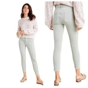 Pilcro and the Letterpress Anthro Mint Green High-Rise Skinny Corduroys Pants